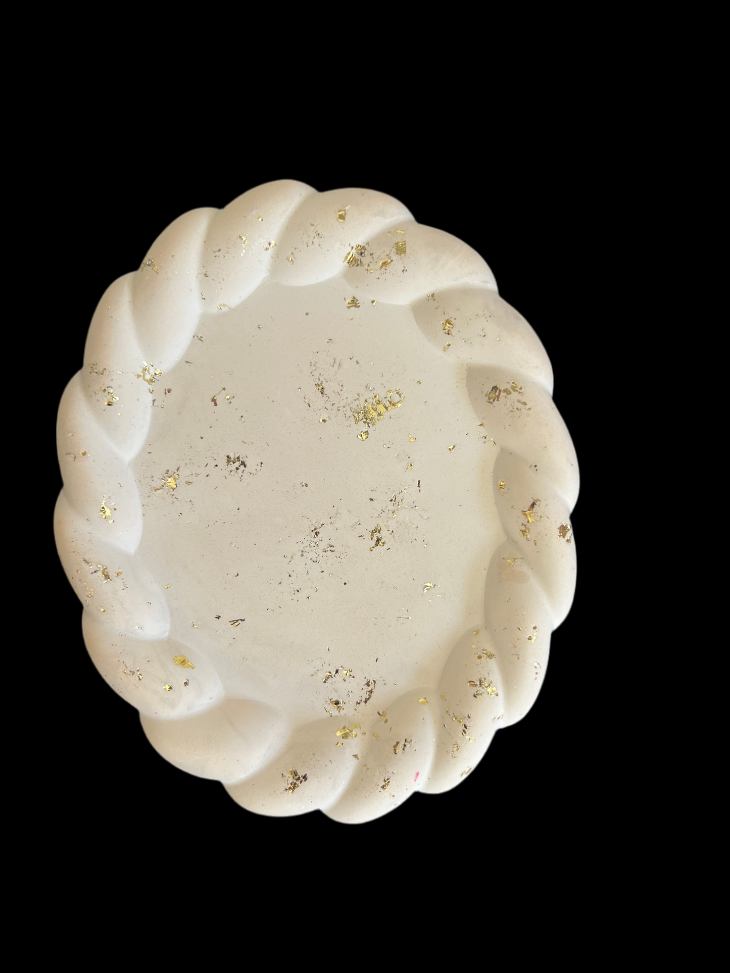 Plateau/ Vide poche/ Porte bougie en plâtre de moulage