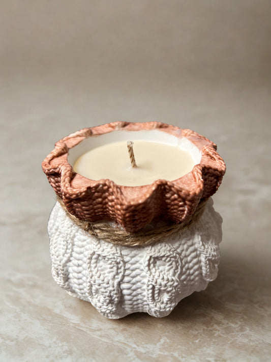 Cuir et Bois +/-55g de cire pot en plâtre de moulage