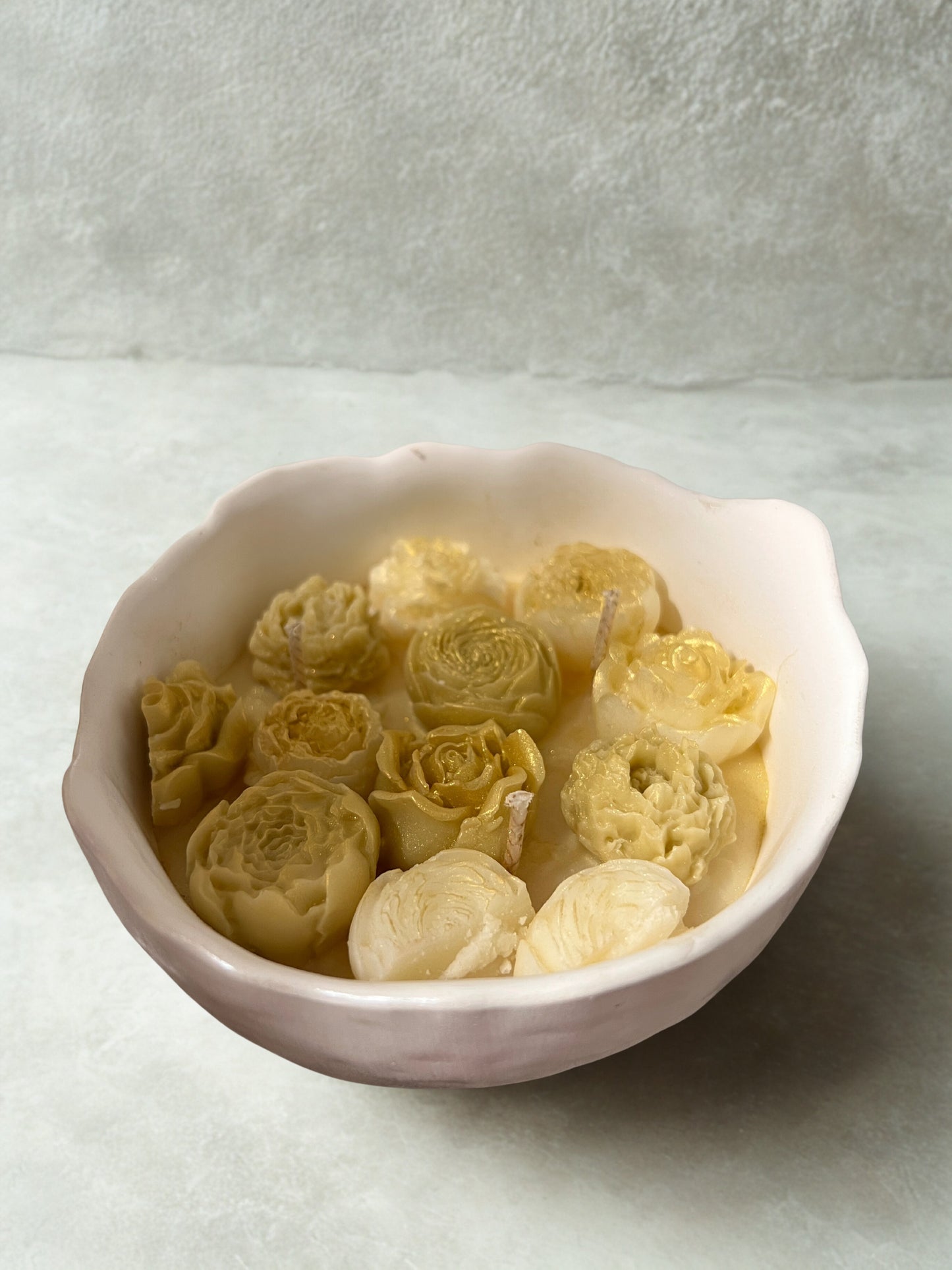 Bergamote +/-230g de cire pot en plâtre de moulage