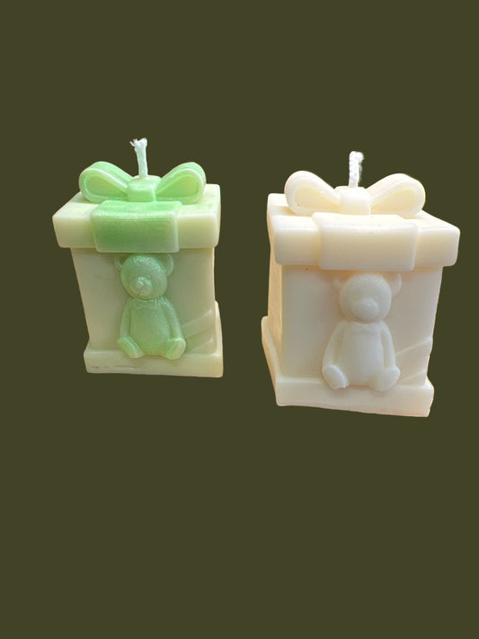 Vert- Fleur de Coton Blanc- Pain d’épices +/-70g de cire