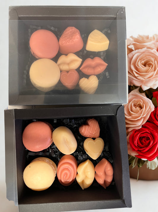 Boîte fondant parfumé Pomme d’amour & Bubble gum +/-65g de cire