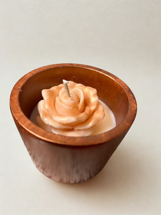 Cuir et Bois +/-100g de cire pot en plâtre de moulage